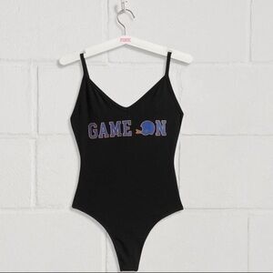 COPY - PINK COLLEGIATE COLLECTION V-NECK BODYSUIT Victoria's Secret pink Top sh…